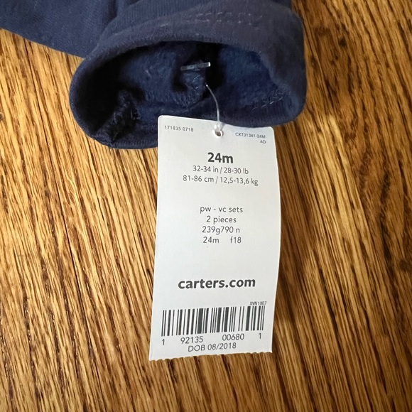NWT Carter’s Girls Sweatshirt, 24 months - Picture 5 of 5